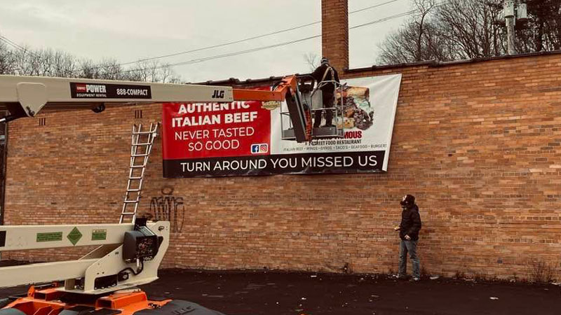 Sign Installation, Pittsburgh sign installation, commercial sign installation, professional sign installer, installation, Install, Install sign, Pittsburgh business sign, hanging signs, mounting signs, digitally printed signs, digitally printed graphics
