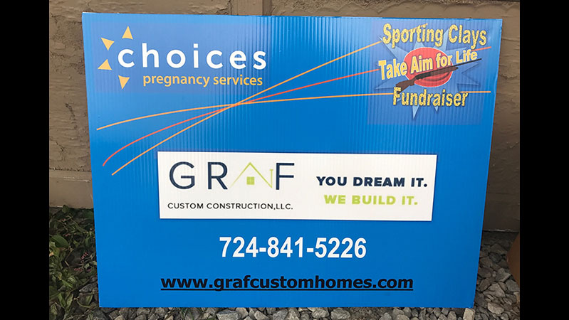 Yard Sign, Pittsburgh Yard Signs, Yard Signs, Yard Sign Printing, Custom Yard Signs, Pittsburgh Commercial Signs, Yard Signs with stakes, signage, yard signs online, signs for yard, digitally printed yard signs, digitally printed signs