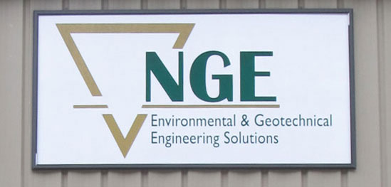 NGE, Exterior Sign, Business Sign, Custom Sign, Custom Business Sign, Pittsburgh Business Sign, Pittsburgh Business, Building Signs, Building Sign